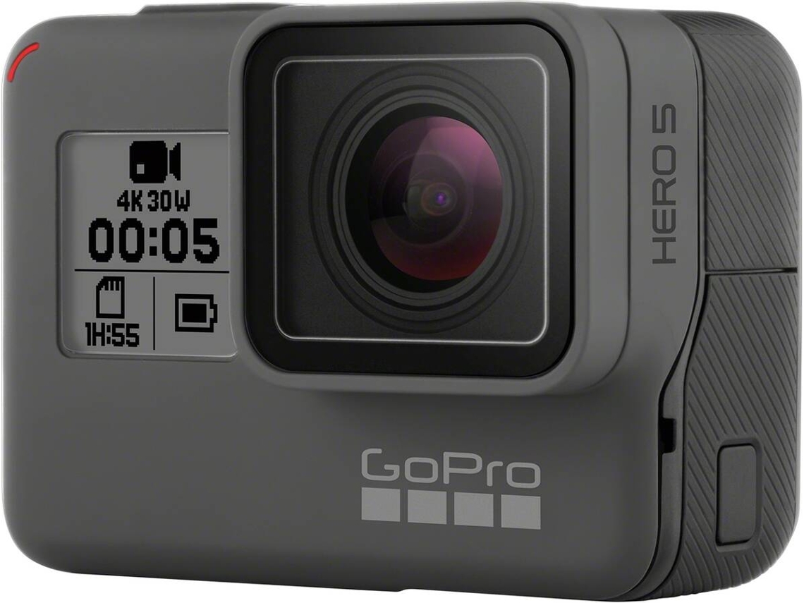 Action cam GOPRO Hero 5 (4K - 12 MP - Até 2h20 de autonomia - Wi-Fi e Bluetooth)