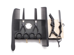 Conjunto De Tesouras De Cabelo De 5,5 Polegadas, Tesouras Para Afinar/texturizar Cabelos Para Cabeleireiro Ou Uso Doméstico Brilvibera