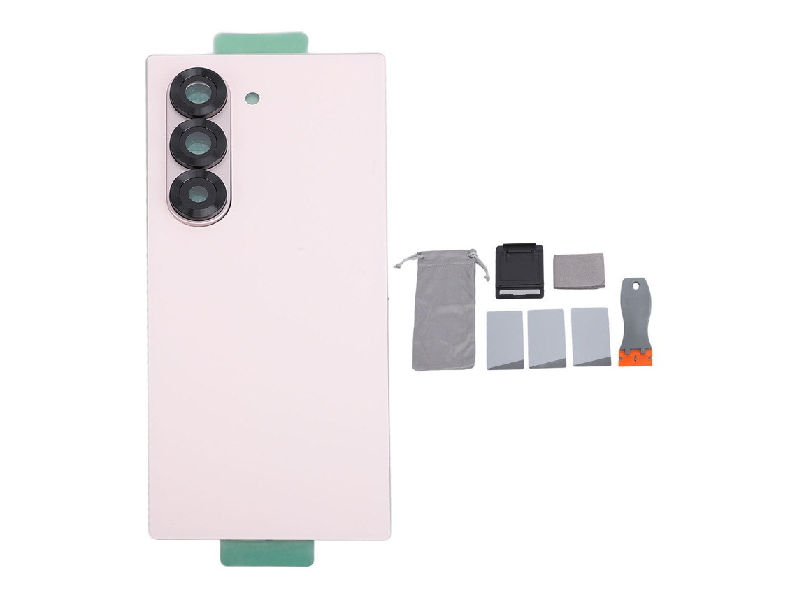 Capa de vidro traseira com lente pré-instalada para Galaxy Z Fold 6 roseate | S/MARCA