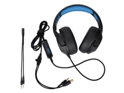 Fone De Ouvido Estéreo Ajustável Com Fio Usb K9 Com Microfone Para Jogos De Computador Azul