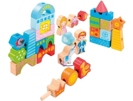 Brinquedo de Madeira  Construção De Castelo (32 Peças - Idade Mínima: 18 meses)