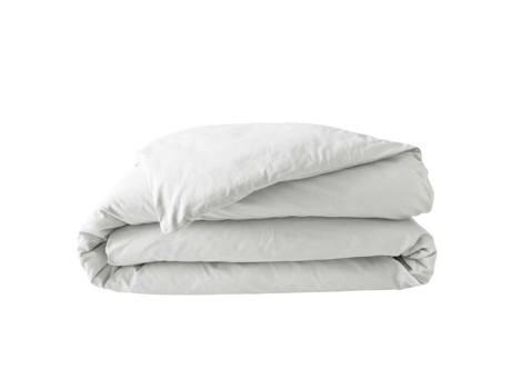 Capa de Edredão para 2 Pessoas 240 X 220 Cm Algodão Percal 78 Fios Branco DOUCEUR D'INTERIEUR