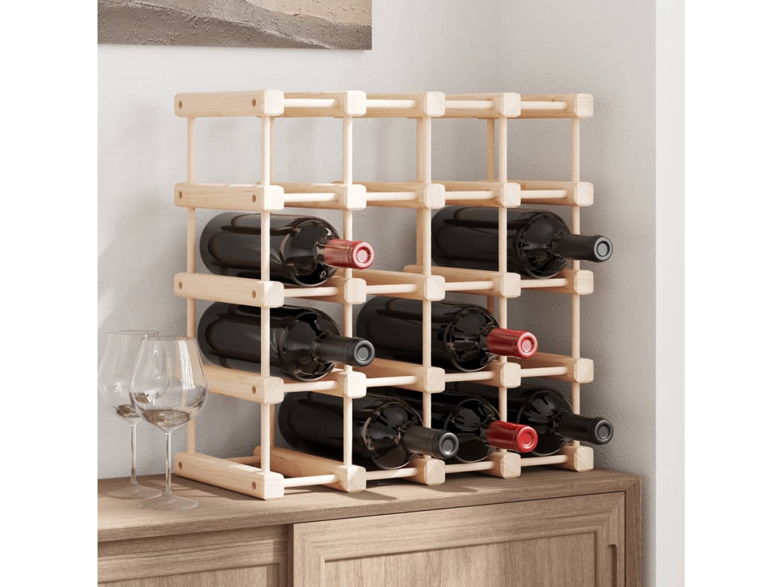 Vidaxl Garrafeira Para 20 Garrafas 46,5x23x46,5 Cm Pinho Maciço