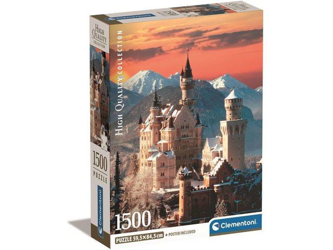 Puzzle CLEMENTONI High Quality Collection Neuschwanstein (1500 Peças - Idade Mínima: 14 anos)