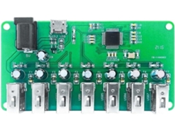 Hub Usb De 1 A 7 Portas Com Display Led E Fonte Alimentação Dc5v,
