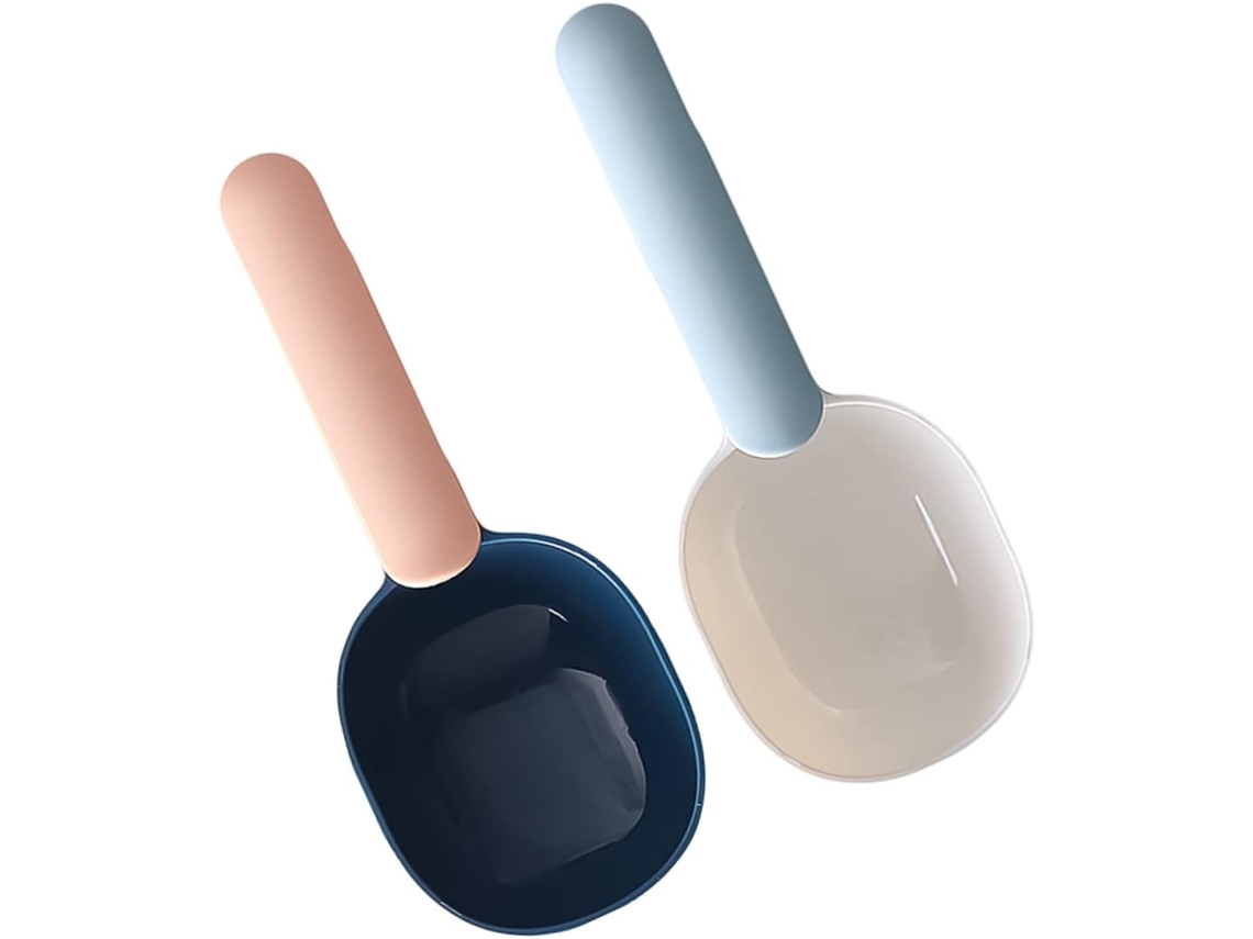 Conjunto De 2 Colheres Medidoras Portáteis Plástico Grãos E Chá