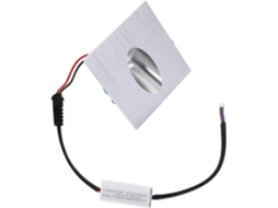 Luminária De Parede Led De 3w Para Escadas, Ideal Para Uso Interno E Externo, Branca, Com Formato Quadrado.