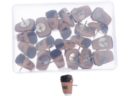 Tachinhas Decorativas Betooky Em Formato De Xícara Café, Feitas De Resina E Arame Aço, Pacote Com 20 Unidades Multiuso