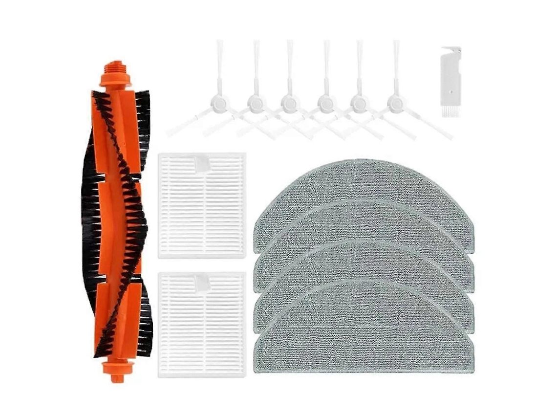 Para Aspirador De Pó Robô E10 E12 Acessórios Escova Lateral Principal Filtro Hepa Pano De Esfregão Peças De Reposição