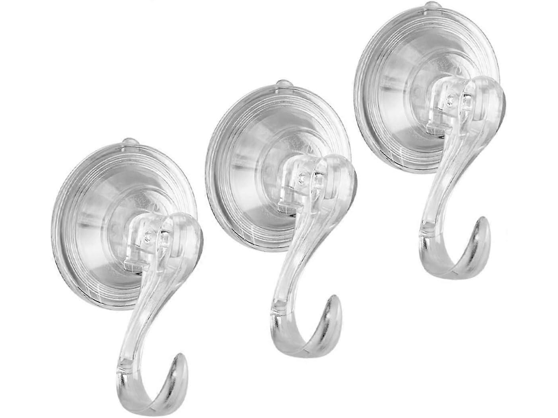 Conjunto De 3 Ganchos Reutilizáveis Para Utensílios De Cozinha, Ganchos Com Ventosa Para Pendurar Bolsas, Chaves E Casacos - Qin