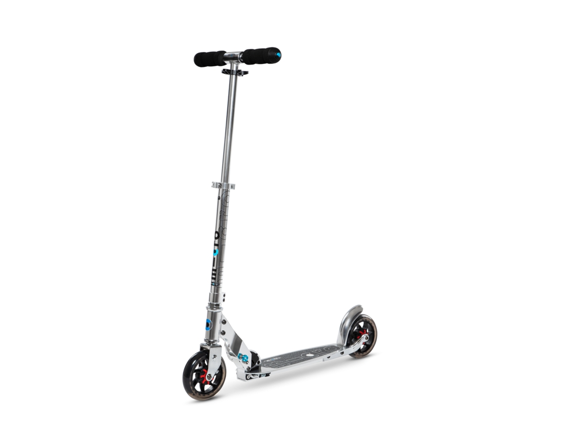 Patinete Speed ​​prata Ajustável, Com Amortecimento E Dobrável. Micro