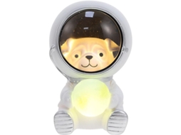 2026 lâmpada de Mesa Astronauta Cachorro com Lua 3d Luz Noturna Decorativa para Quarto Infantil