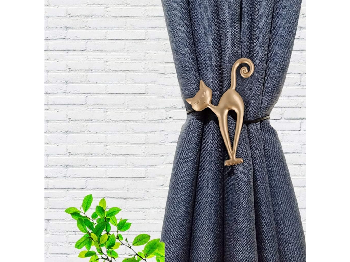 (dourado) 2 Unidades De Prendedores Magnéticos Para Cortinas Bea