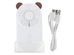 Ventilador Pequeno De Mão (carregamento Usb, Portátil E Bonito) Ventilador De Menina Cartoon Para Dormitório De Estudante