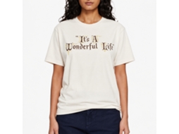 Rockinstone Its A Wonderful Life Movie Title Treatment Solid Natural Adult T-shirt Size:xl