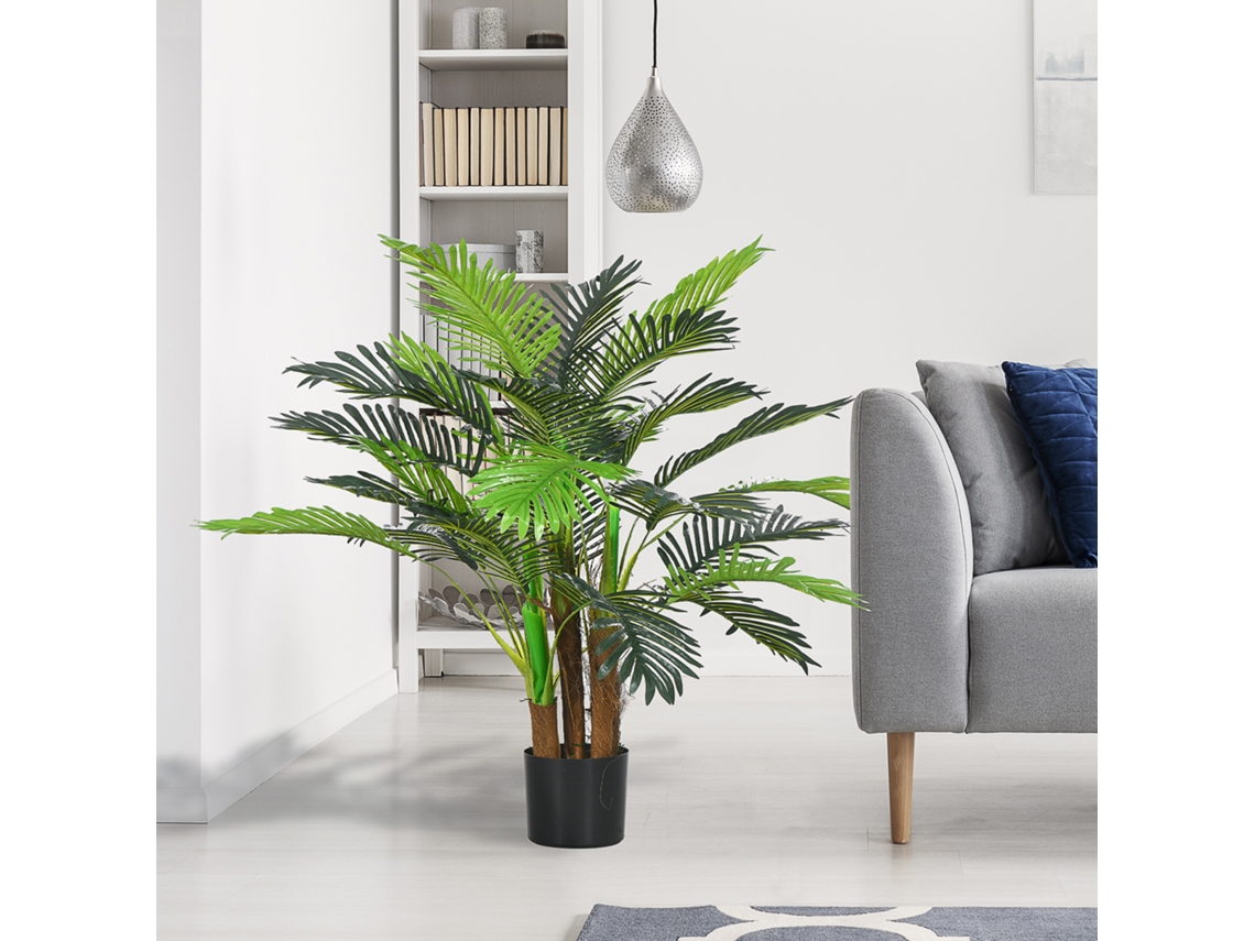 Palmeira Artificial 100cm, 27 Galhos, Verde.-kd