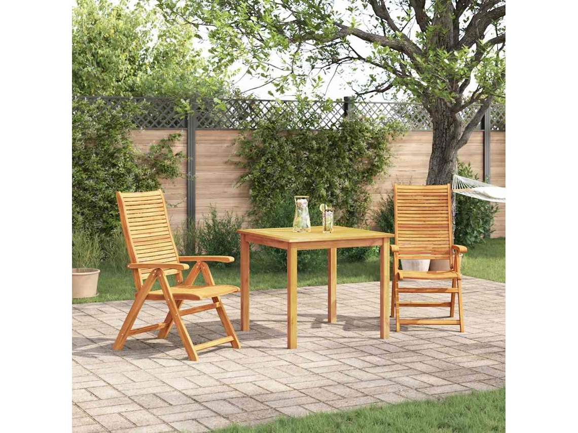 Vidaxl Conjunto De Jantar Para Jardim 3 Pcs Castanho