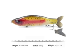 Isca de Pesca Lixada 6.5in 2.2oz com Anzol Triplo
