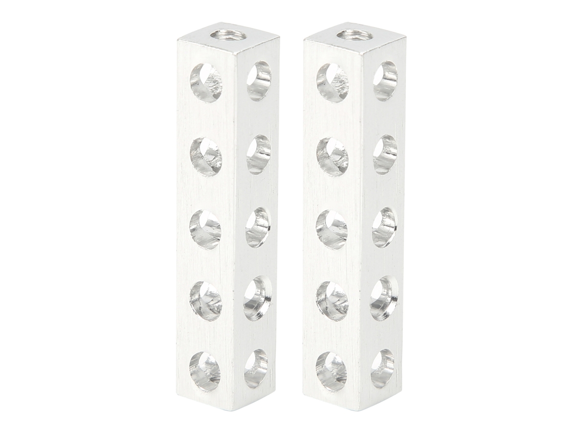 Perfil De Extrusão De Alumínio 8x8mm 5 Buracos Feixe Quadrado Acessórios De Robô 2pcs