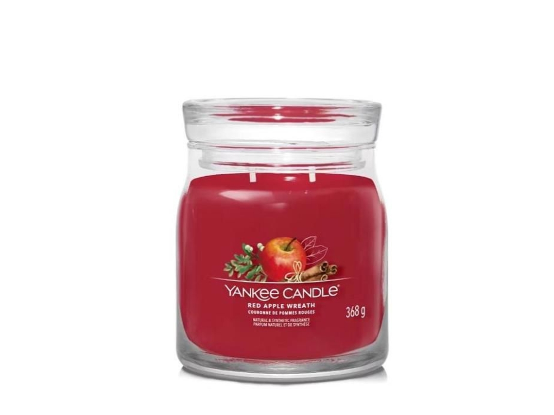 Bougie Coroa de Maçãs Vermelhas Tamanho Médio YANKEE CANDLE