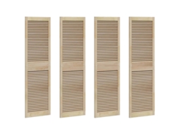 Conjunto 4 Porta De Armário Vidaxl Castanho Madeira De Pinho Maciça (170 X 2,1 X 49,5 Cm)