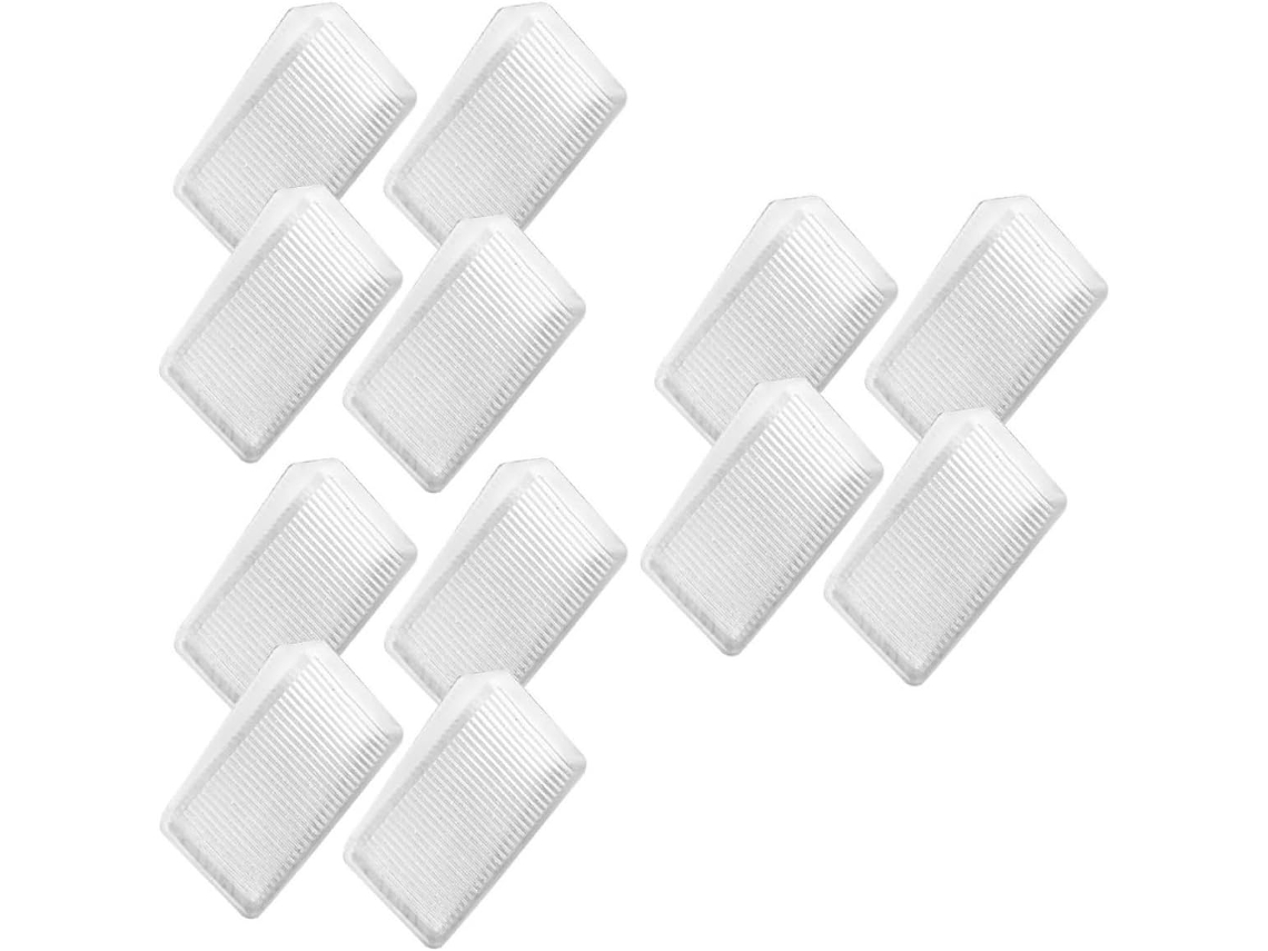 12 Cunhas De Pvc Transparentes Para Portas, Móveis E Peças, Previnem O Deslizamento.