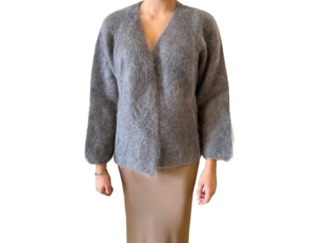 Cardigan De Mulher Dixie In Lã Cinzento (l)