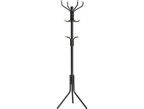 Cabideiro de pé, altura 182 cm, preto Dochtmann