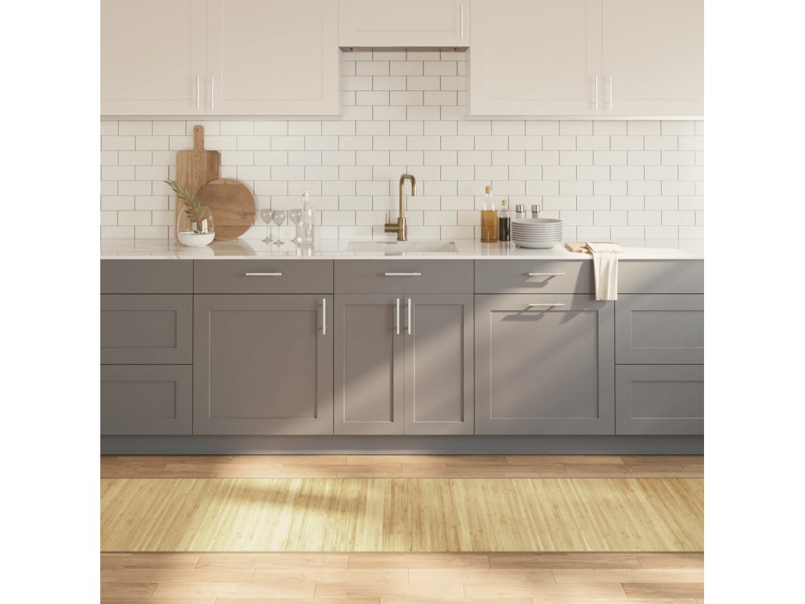 Vidaxl Tapete Retangular 70x1000 Cm Bambu Cor Natural Clara
