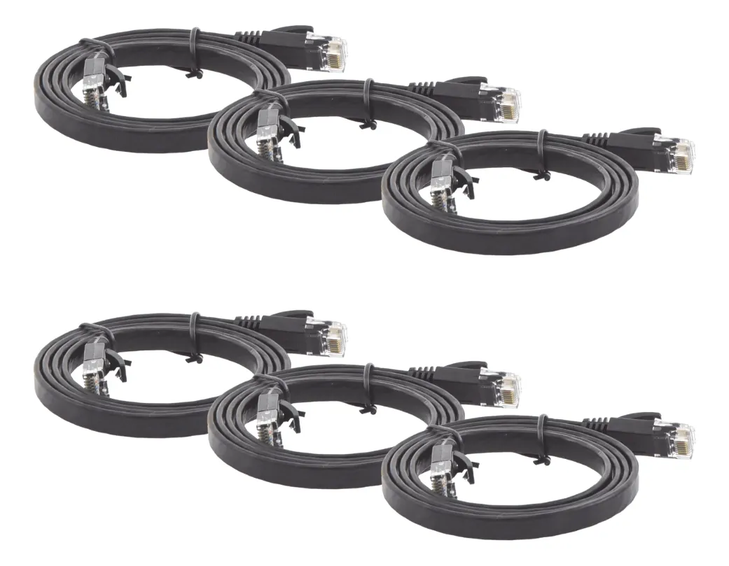 Cabos De Rede Ethernet Planos Cat6 Ugreen, Pacote Com 6 Unidades, 1 Metrovayotoy