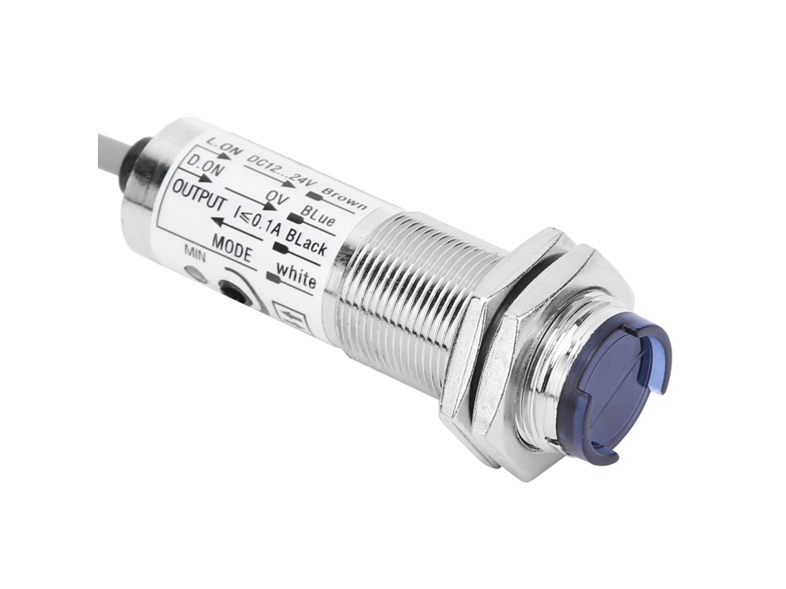 Laxiscreed Berm Sensor De Proximidade Fotoelétrico Npn Para Dc 12-24v Com 4 Fios