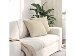 Vidaxl Travesseiros De Sofá 2 Pcs Creme 45 X 45 Cm Tecido