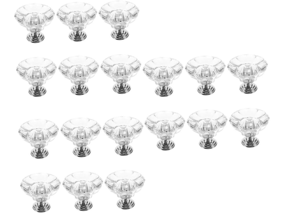 Jojofuny 18 Peças Puxadores De Gaveta Para Armário, Puxadores De Cristal Para Portas, Acessórios Para Casa, Cômoda