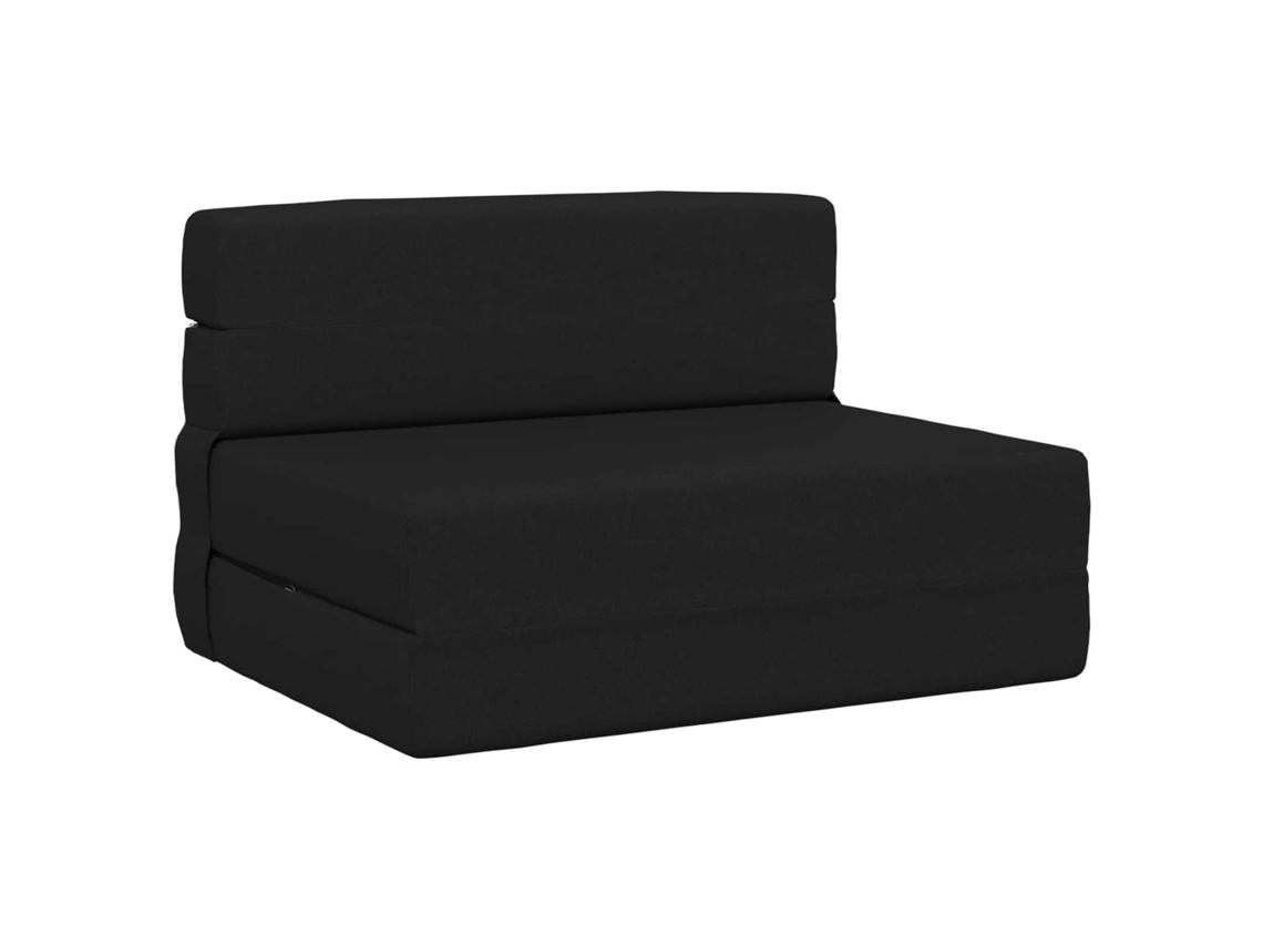 Sofá Cama Dobrável Preto 70 X 72 X 60 Cm Tecido SYFAX