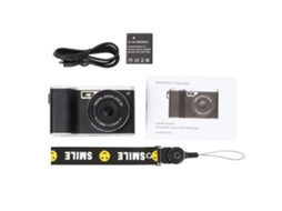 Minicâmera Digital Ultra Hd Ips De 4 Polegadas Com Tela Sensível Ao Toque De 24 Mp, 1080p E Zoom De 8x Brilvibera