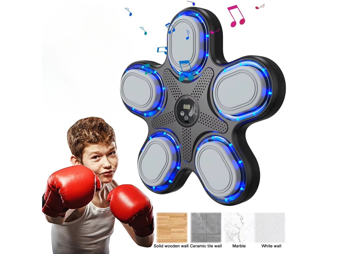 Máquina De Boxe Bluetooth Para Treinamento, Suporte De Parede Adequado Para Crianças Equipamento Eletrônico Musical - Preto Henten Home