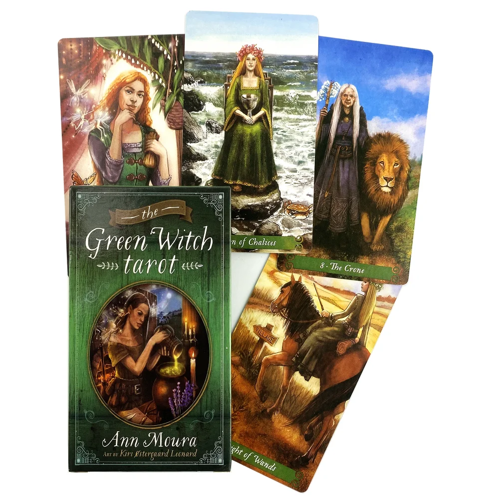 78 Cartas De Tarô Da Bruxa Verde, Cartas Oráculo Para Jogos De Tabuleiro De Reunião Familiar.