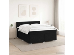 Vidaxl Cama Box Spring Com Colchão Preto 140 X 200 Cm Tecido