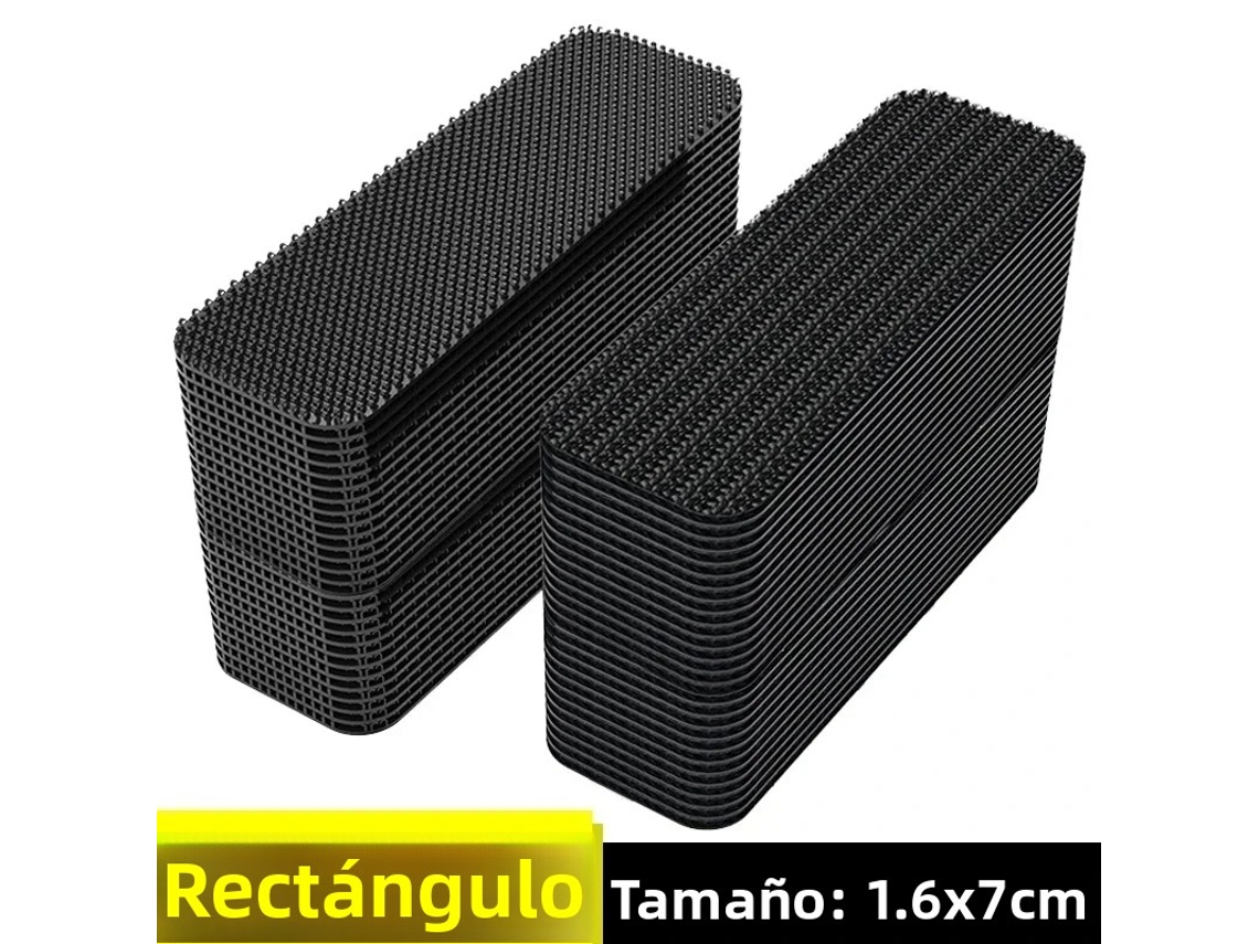 Adesivos Autocolantes Antiderrapantes de Dupla Face com Ganchos e Laços para Fixação Invisível de Almofadas de Sofá. MDUG (30 Peças Retangulares)