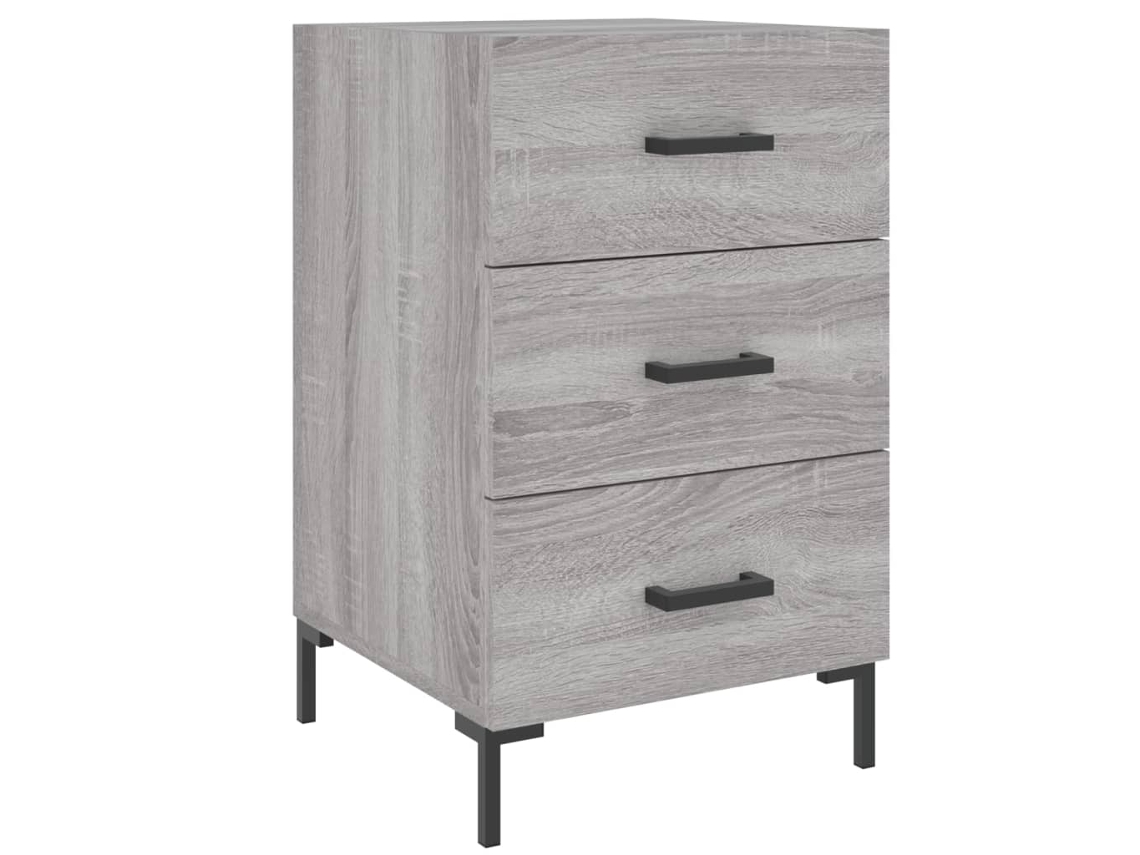 Mesa de Cabeceira 40x40x66 cm Derivados de Madeira Cinzento Sonoma MAISON EXCLUSIVE