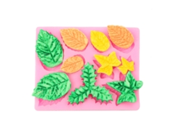 Fôrma De Silicone Com Padrão Folhas (para Pudim/sobremesas)