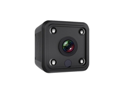 Mini câmera espiã sem fio WiFi 1080P HD com detecção de movimento e visão noturna infravermelha, ângulo amplo de 150° para iOS/Android Bestvite (preto)