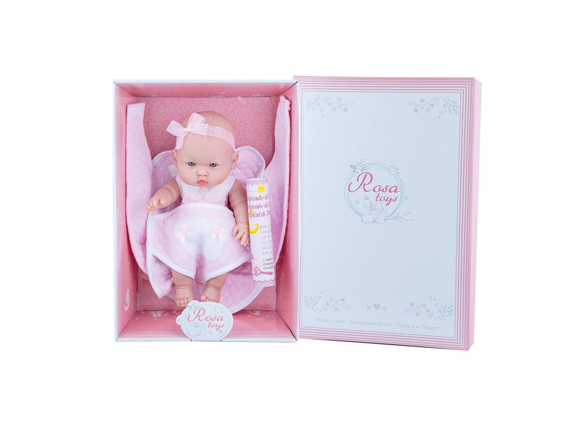 Boneca ROSA TOYS Com transportadora gordito