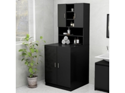 Vidaxl Armário Máquina De Lavar 70,5x25,5x90 Cm Preto
