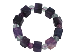Pulseira de Cristal de Cubo Elástica com Pérolas para Mulher Elegante Presente