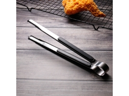 Pegador de pão e churrasco de aço inoxidável Slowmoose (25 cm), totalmente preto