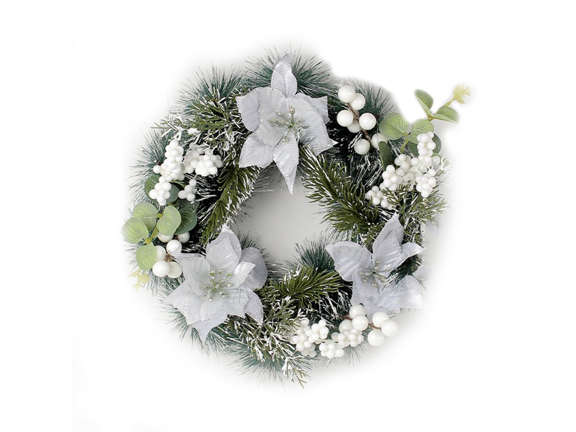 Laxiscreed Guirlanda De Natal Para Porta Com Ramos E Pinhas, Decoração Festiva Para Um Natal Especial