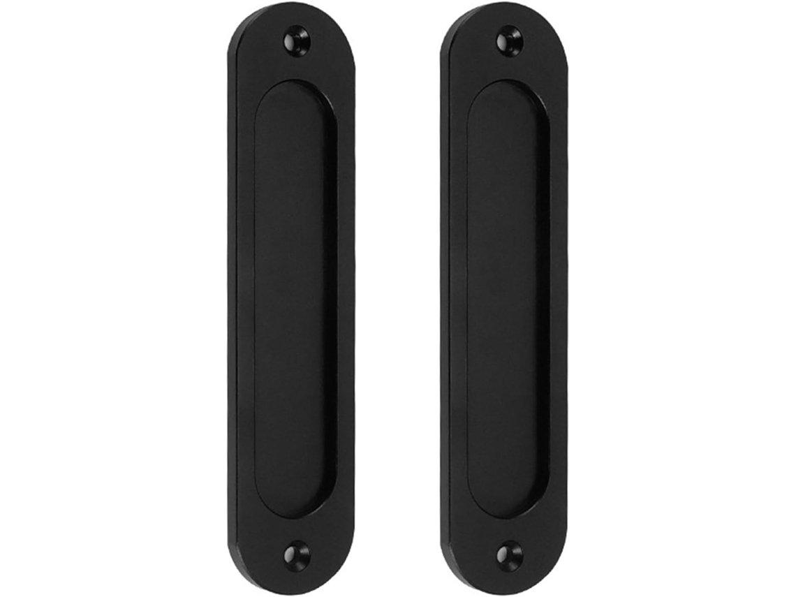 Conjunto De 2 Puxadores Modernos Para Portas Correr Guarda Roupa Em Liga Zinco, Com Puxador Embutido, Estilo Celeiro