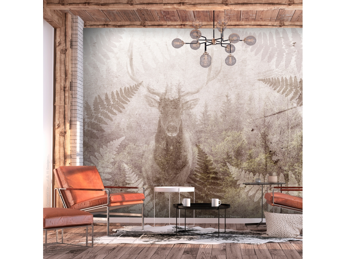 Papel de Parede ARTGEIST Deer in Ferns - Second Variant (147x105)
