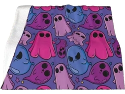 Manta Pequena Syjym Halloween em Flanela com Estampa Digital Confortável Macia e Quente de Dupla Face Ideal Pa